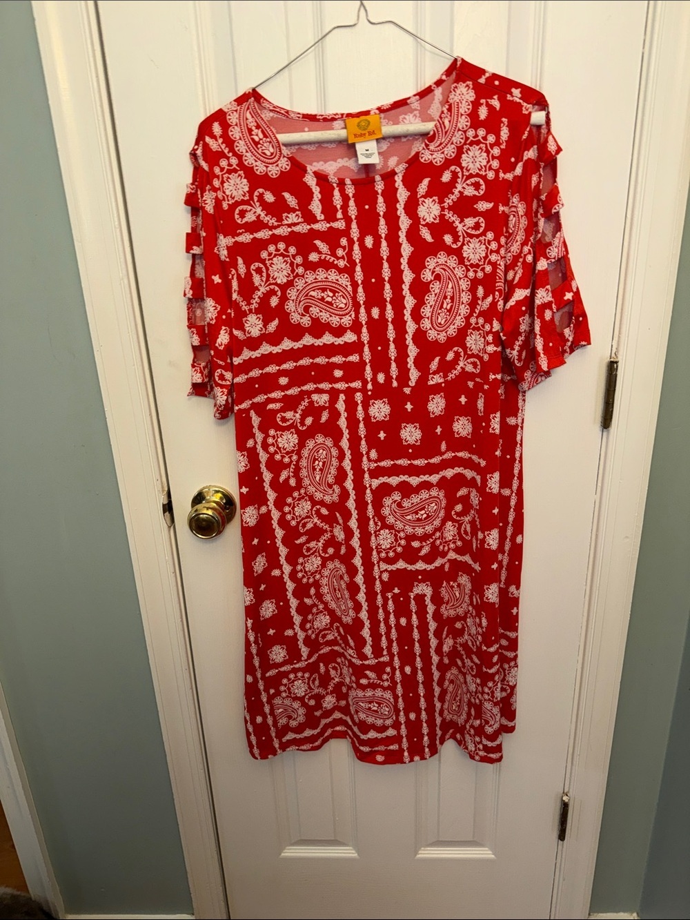 Ruby Rd. Red Paisley Midi Dress
